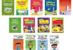 buku cerita dengan ilustrasi kisah-kisah teladan dalam Islam.