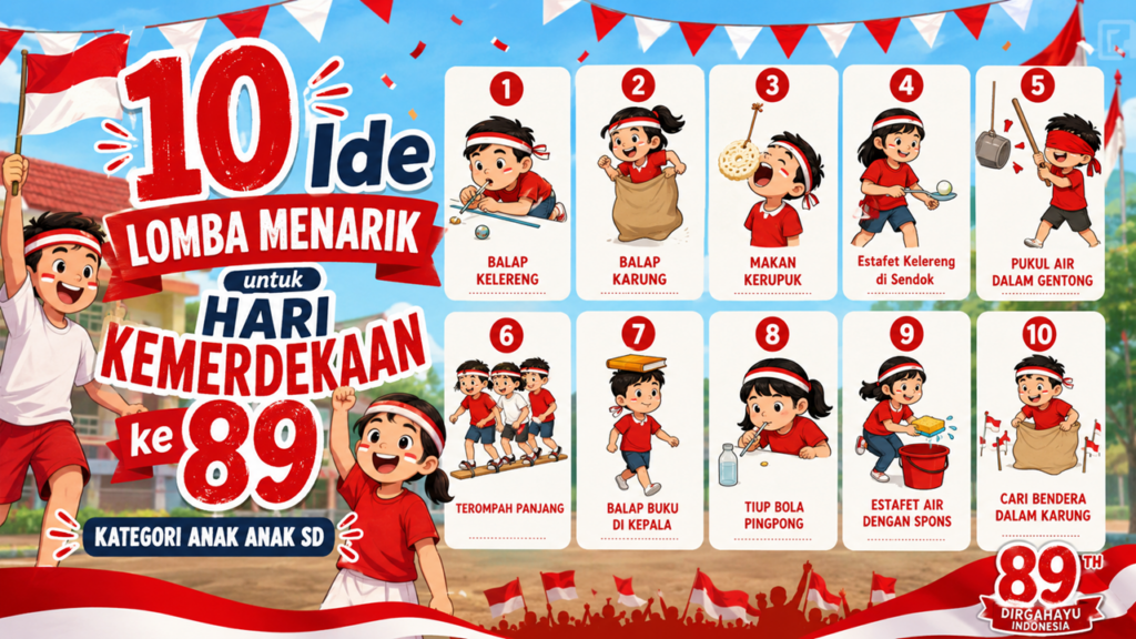 10 Ide Lomba Menarik 17 Agustus Kategori Anak Anak SD