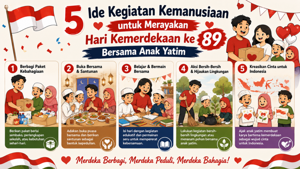 5 Kegiatan Kemanusiaan Bersama Anak Yatim di HUT RI 89