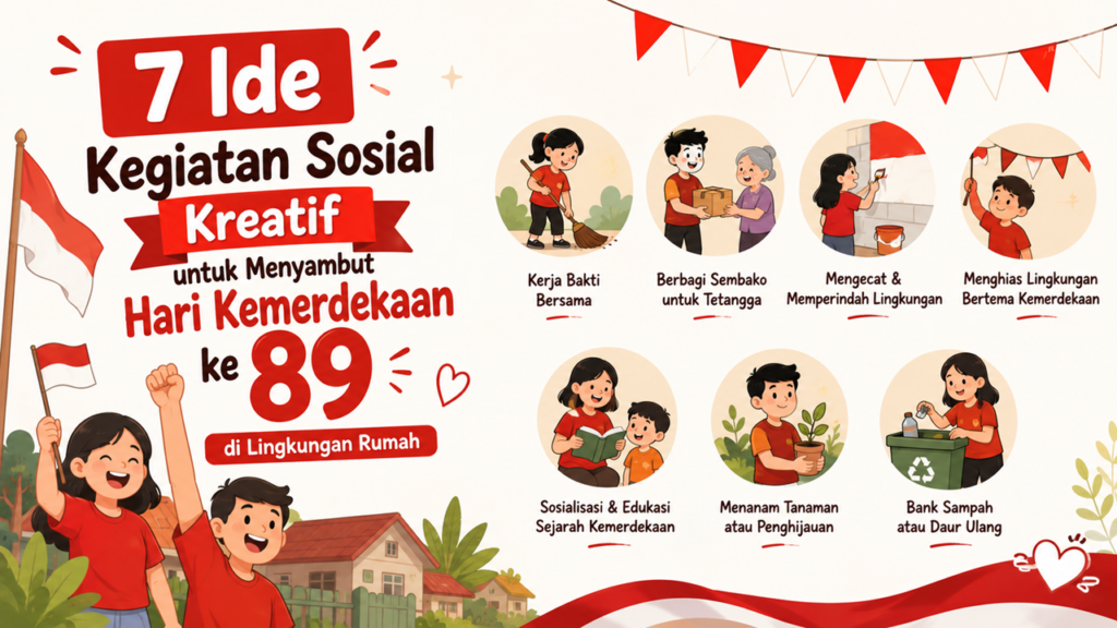 7 Kegiatan Sosial Kreatif Sambut Kemerdekaan di Rumah