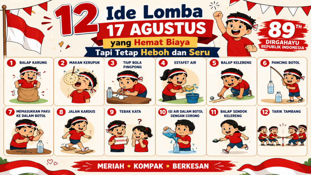 12 Ide Lomba 17 Agustus Hemat Biaya dan Tetap Heboh