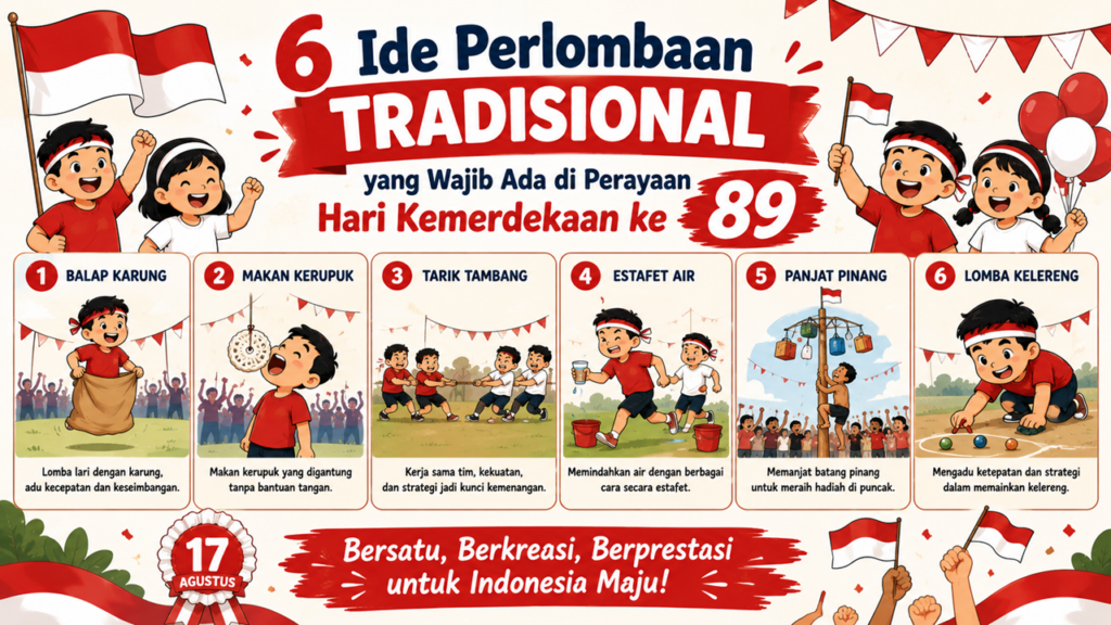 6 Lomba Tradisional Wajib Ada di Hari Kemerdekaan ke 89