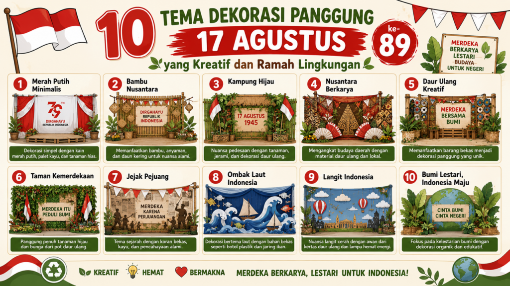 10 Tema Dekorasi Panggung 17 Agustus Ramah Lingkungan