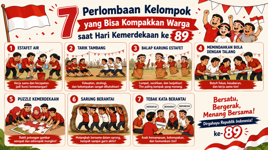 7 Lomba Kelompok yang Kompakkan Warga di HUT RI ke 89